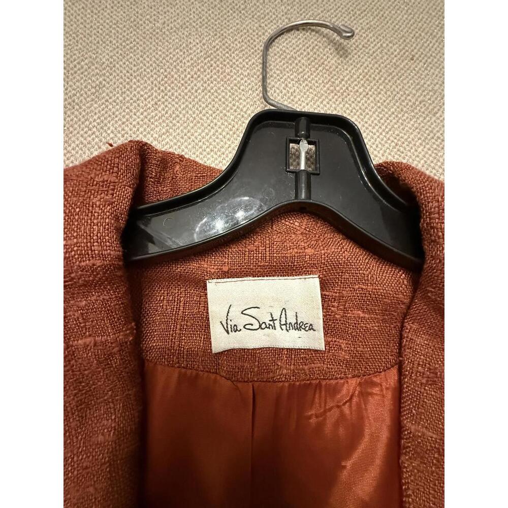 Rust Orange Single Button Blazer Jacket - image 2